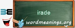 WordMeaning blackboard for irade